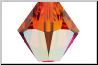 Swarovski Bicone 5328, 4mm, 237AB - fire opal, AB, 25 Stk.